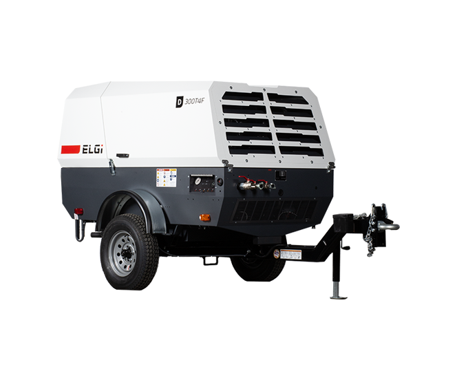 ELGi 130 horsepower diesel air compressor engineered for maximum airflow and efficiency in industrial and construction settings.