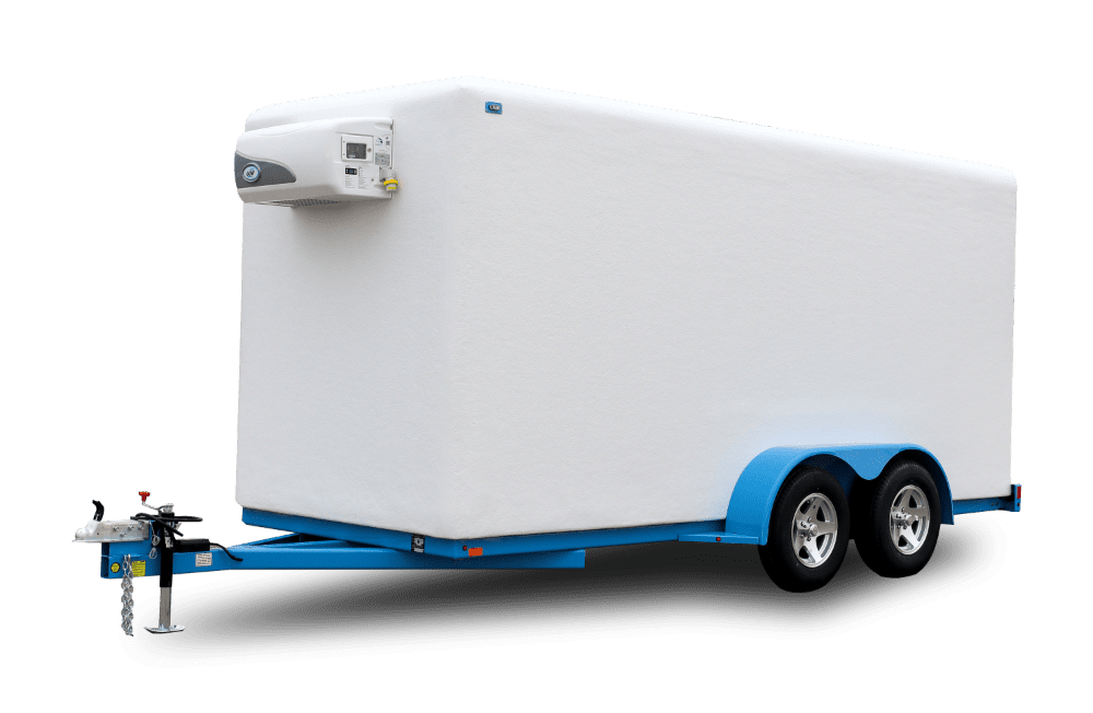 Govi Arktik 2000 trailer refrigeration unit mounted on mobile refrigerated trailer